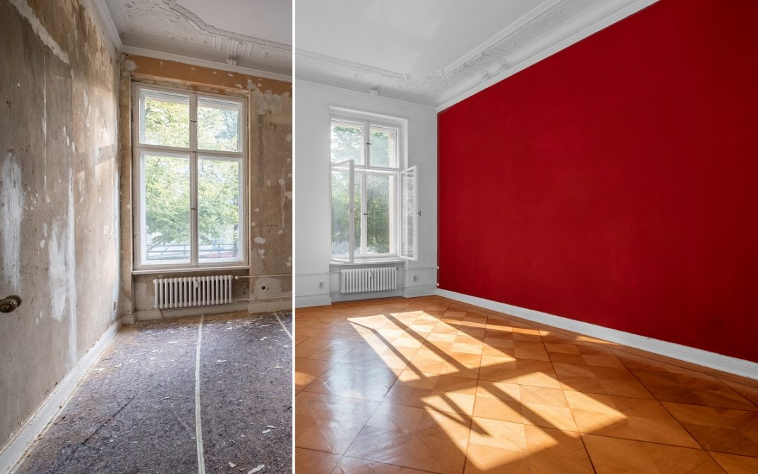 home renovation - old apartment room during restoration